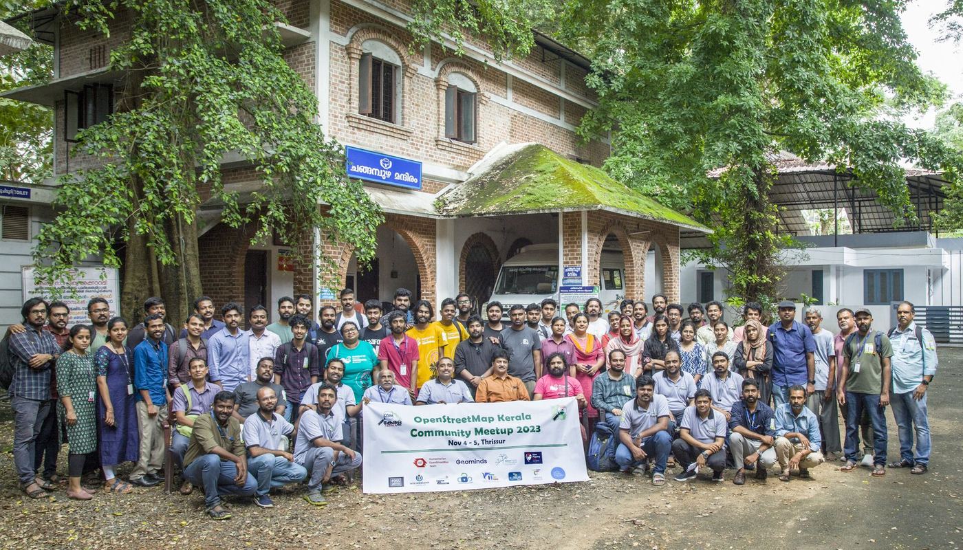 OSM Kerala Community Meetup 2023 group photo, Thrissur
